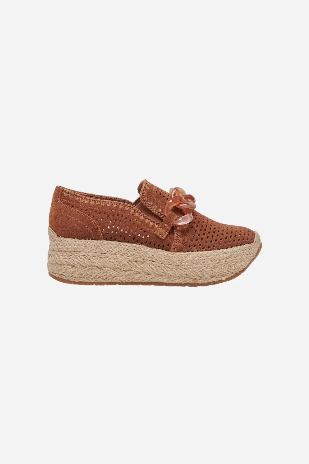 Dolce Vita Jhenee Espadrille Sneakers In Pecan Perforated Suede 1