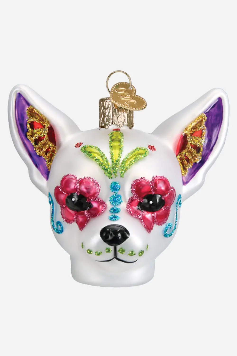 Old World Christmas Dia De Los Muertos Dog Ornament 1