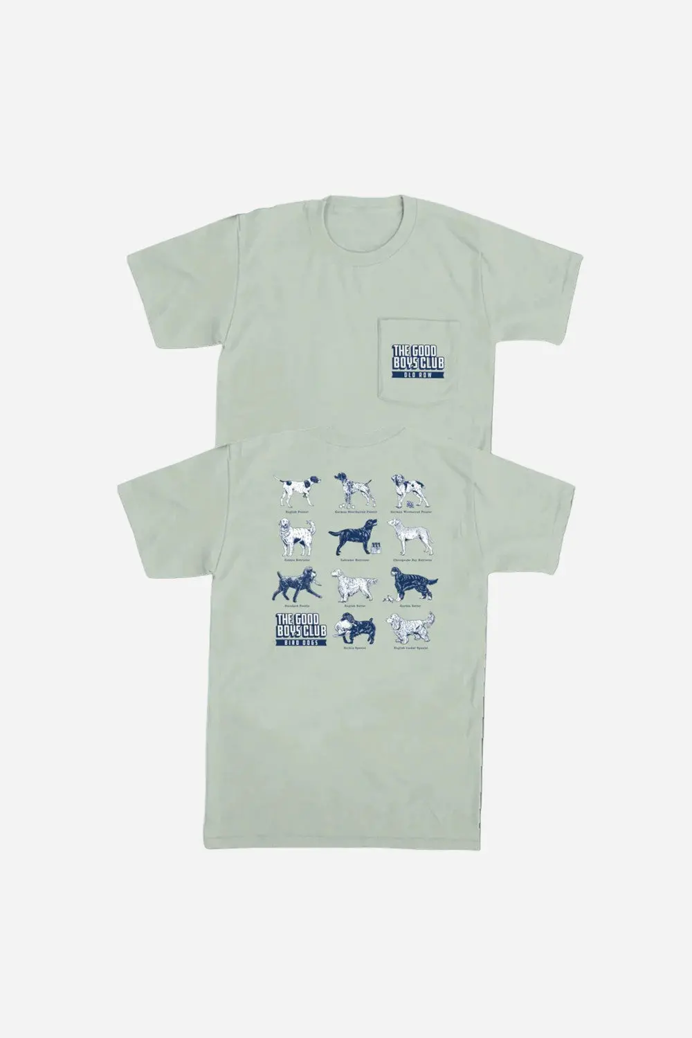 Old Row Gbc Bird Dog Pocket Tee In Light Green 1