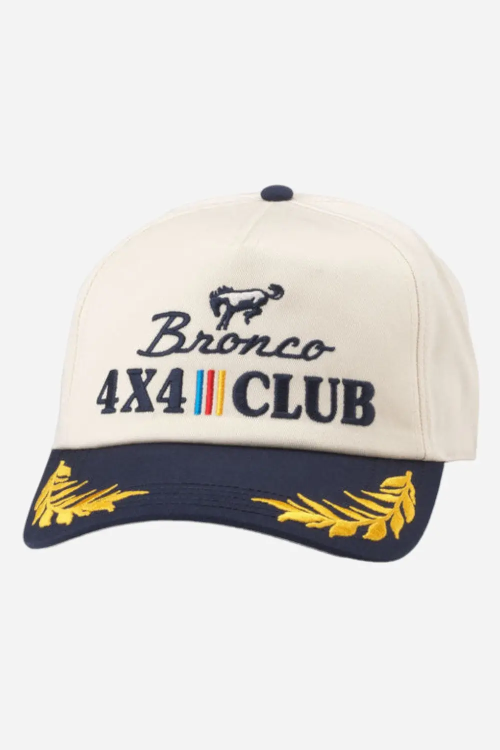 American Needle Bronco Club Captain Hat In Ivory Navy 1