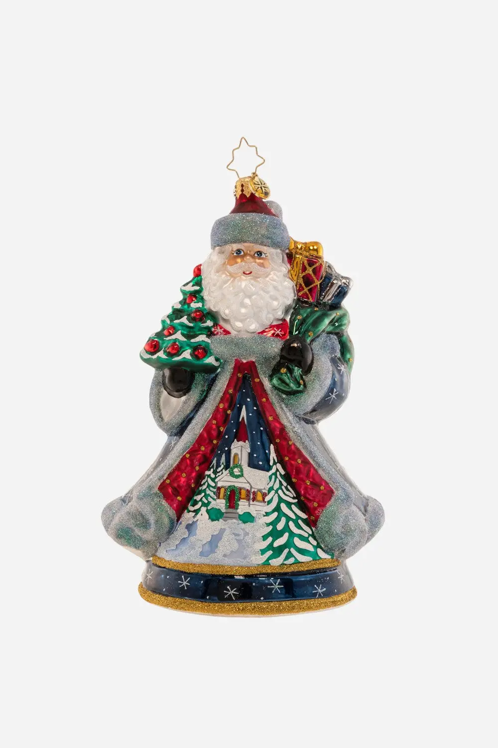 Christopher Radko Santa's Snowy Scene Ornament 1
