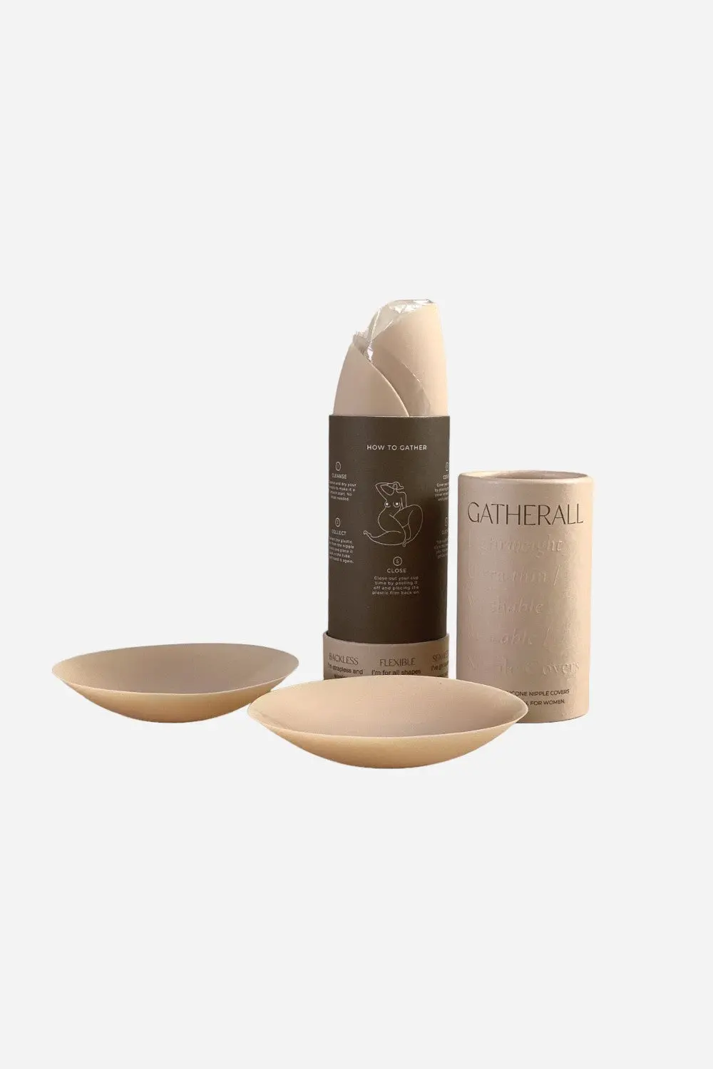 Gatherall Nipple Covers In Cream 1