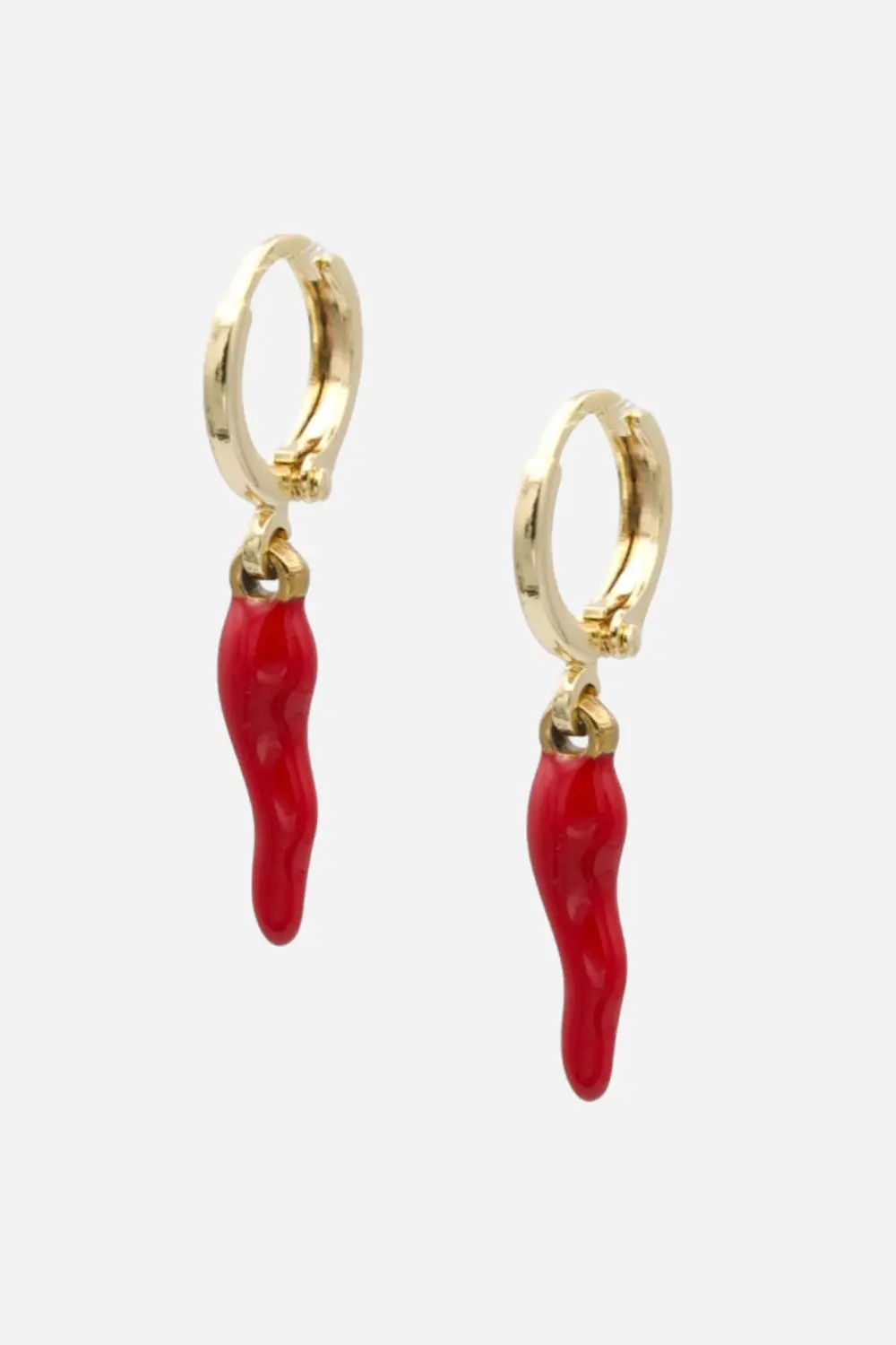 Farrah B Hot Stuff Pepper Huggie Earrings In Gold 1
