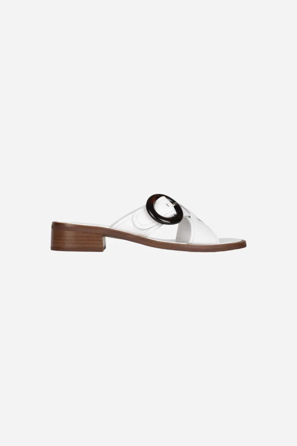 Jeffrey Campbell Glimpse Heeled Sandals In White Box Natural Stack 1