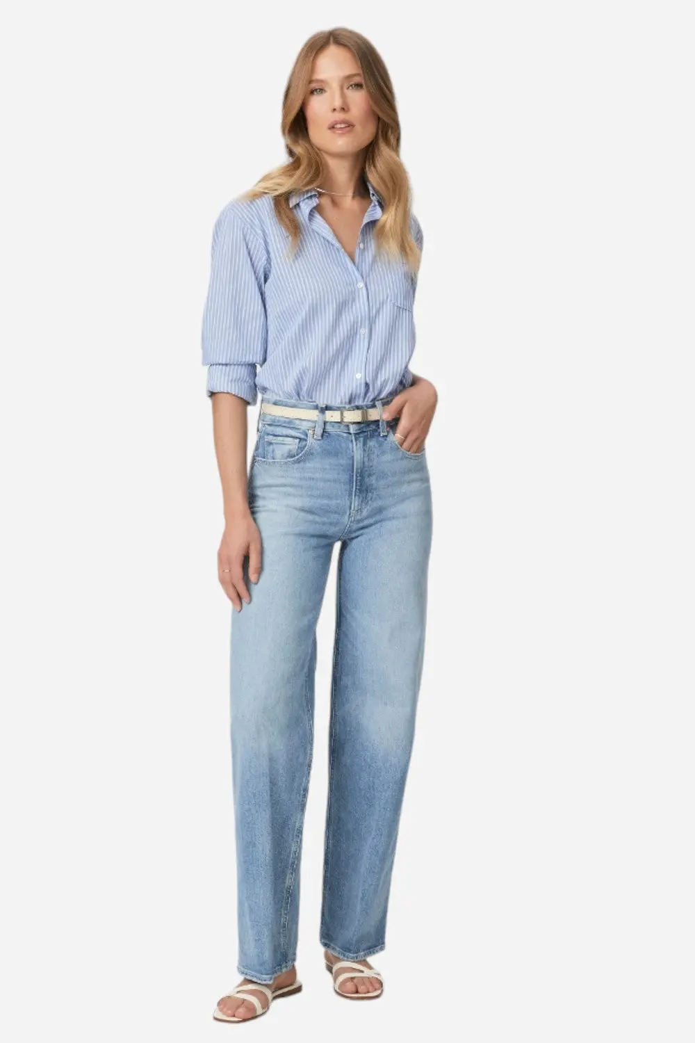 Paige Sasha 32" Denim Jeans In Magnifique 1