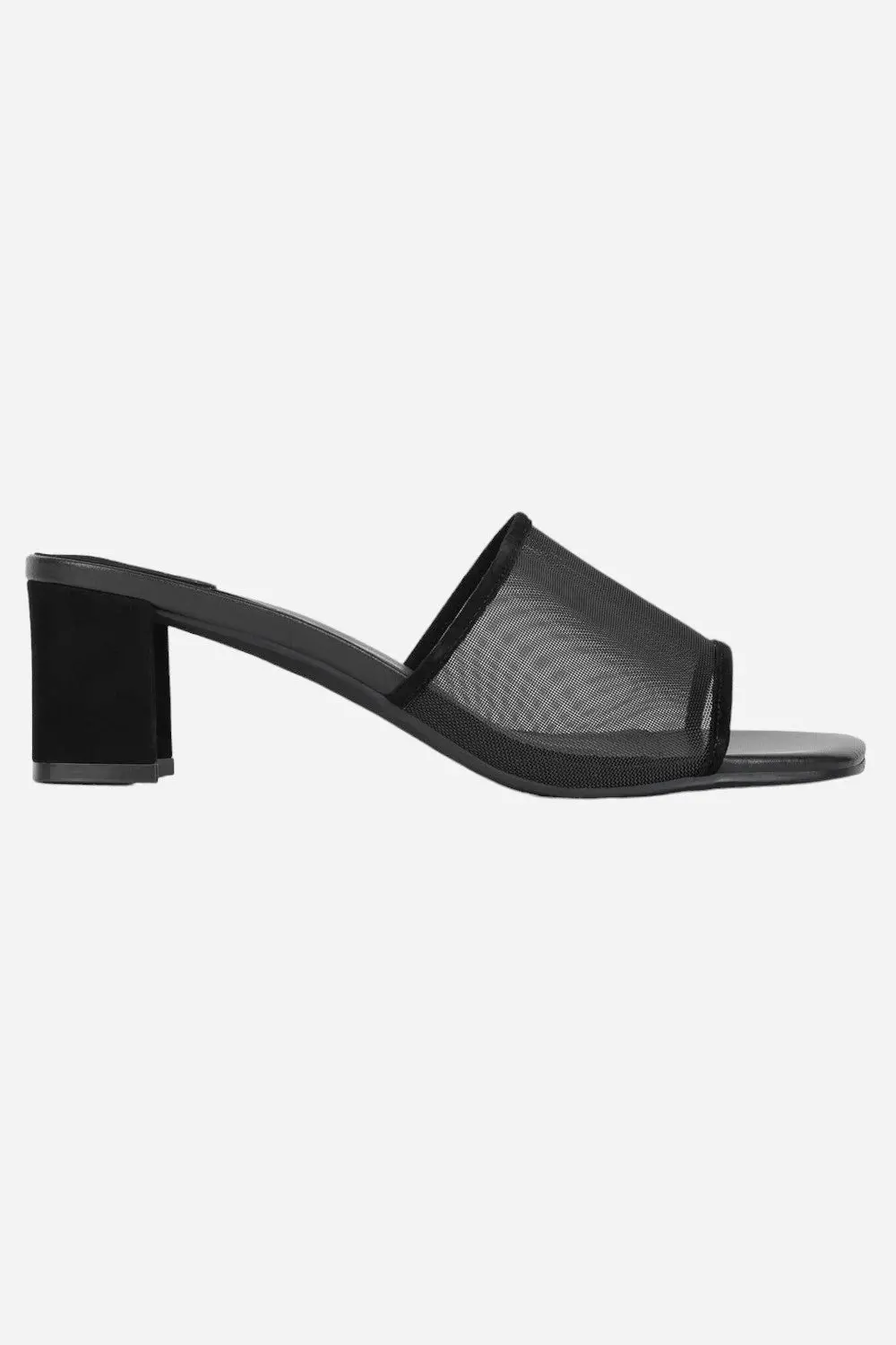 Jeffrey Campbell Malinin Mesh Sandals In Black Suede Combo 1