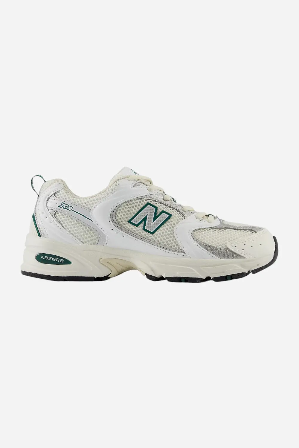 Unisex New Balance 530 Sneakers In Sea Salt White/Marsh Green 1