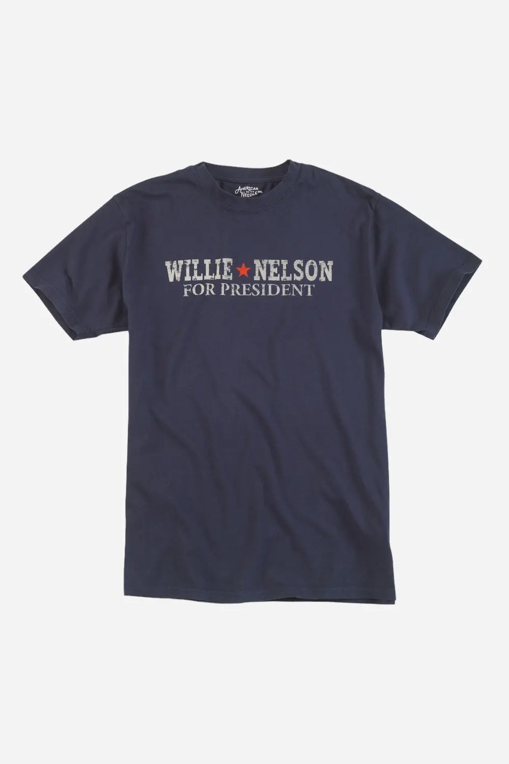 American Needle Willie Nelson For President Red Label Tee In Navy 1