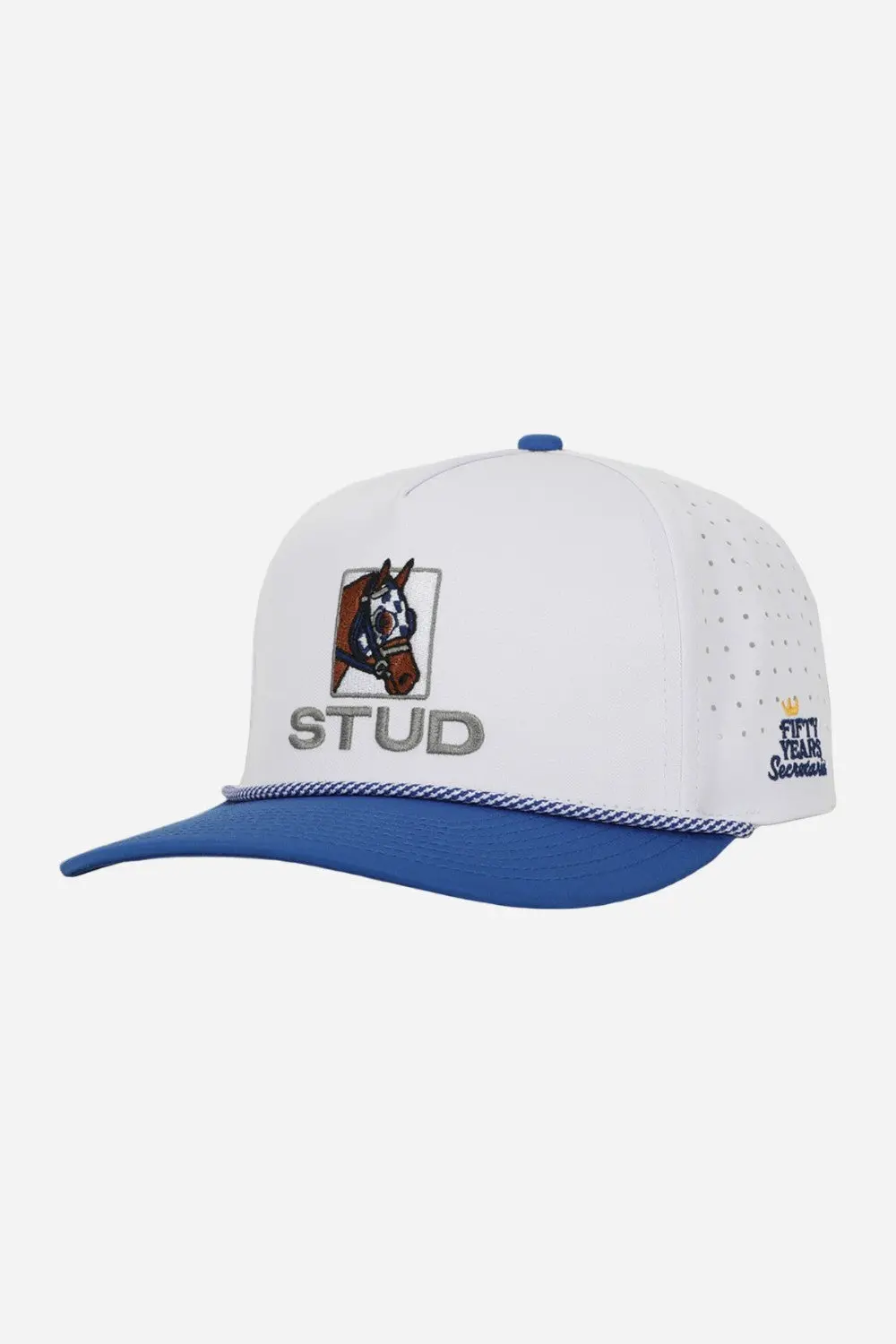 Secretariat Stud Snapback Hat In Royal Blue/White 1