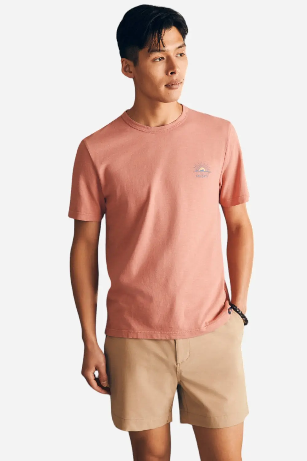 Faherty Sunwashed Graphic Tee In Faded Flag 1