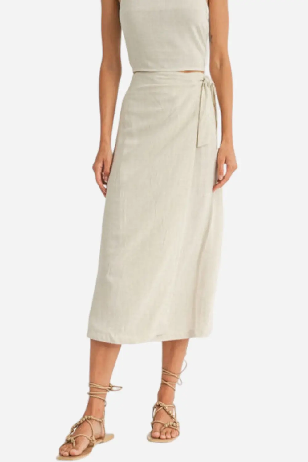Sadie & Sage Sugarloaf Wrap Front Maxi Skirt 1