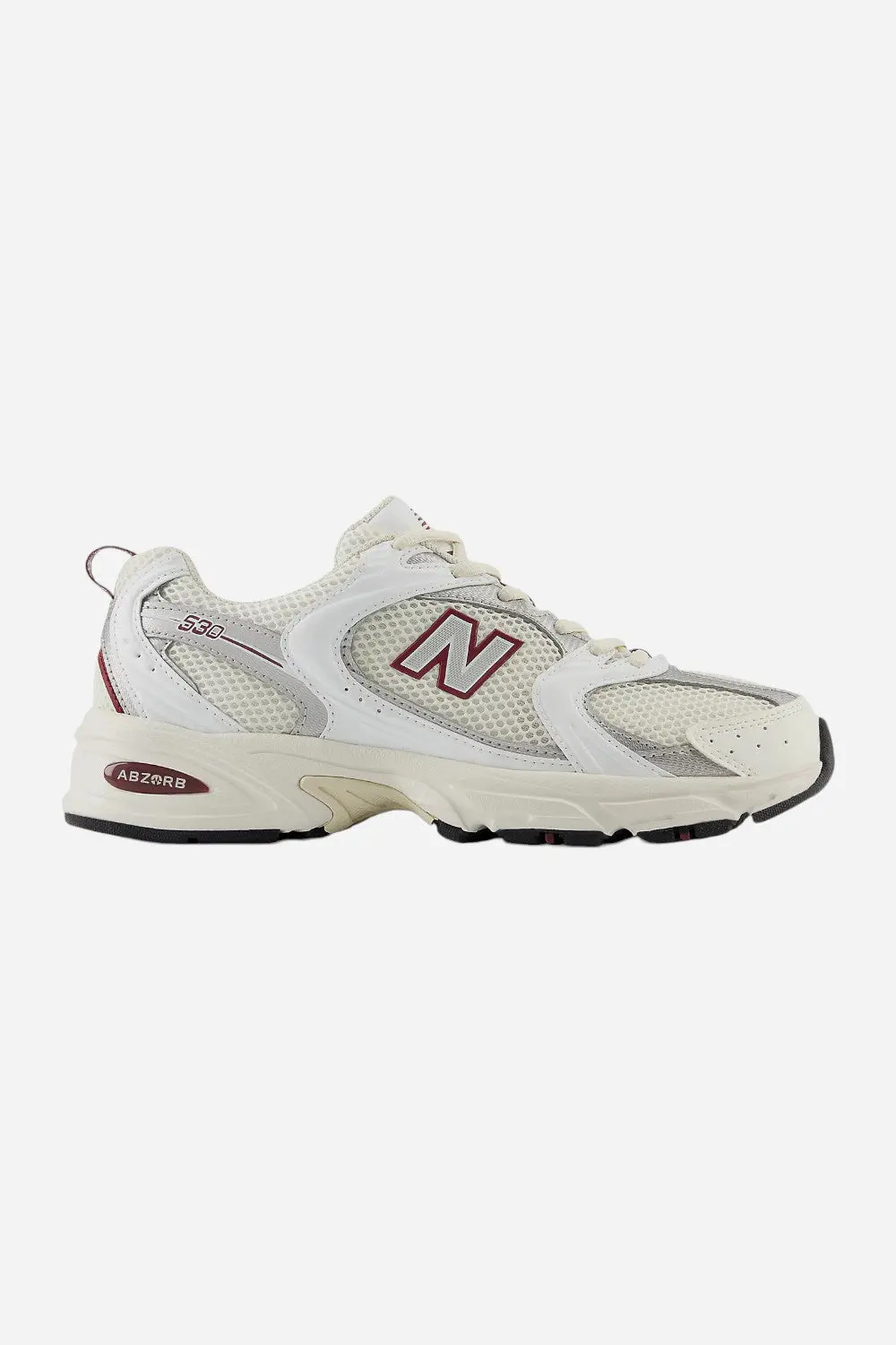 Unisex New Balance 530 Sneakers In Sea Salt With White And Mercury Red 1