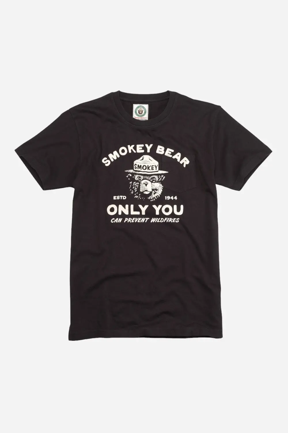 American Needle Smokey Bear Burton Pocket Tee In Black 1