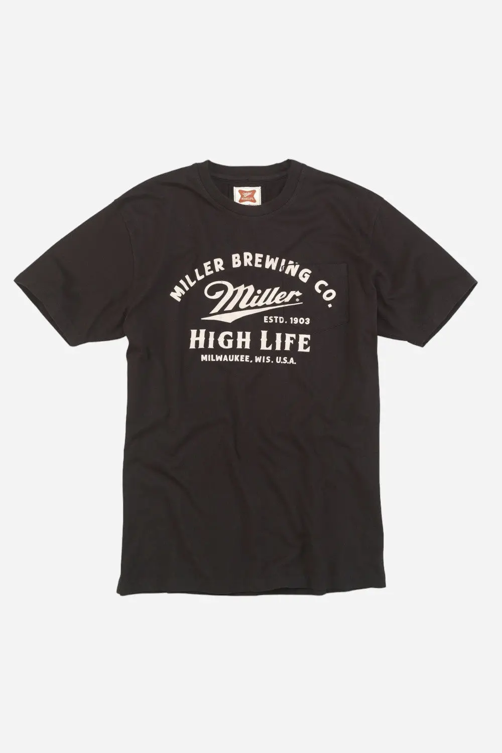 American Needle Miller High Life Burton Pocket Tee In Black 1