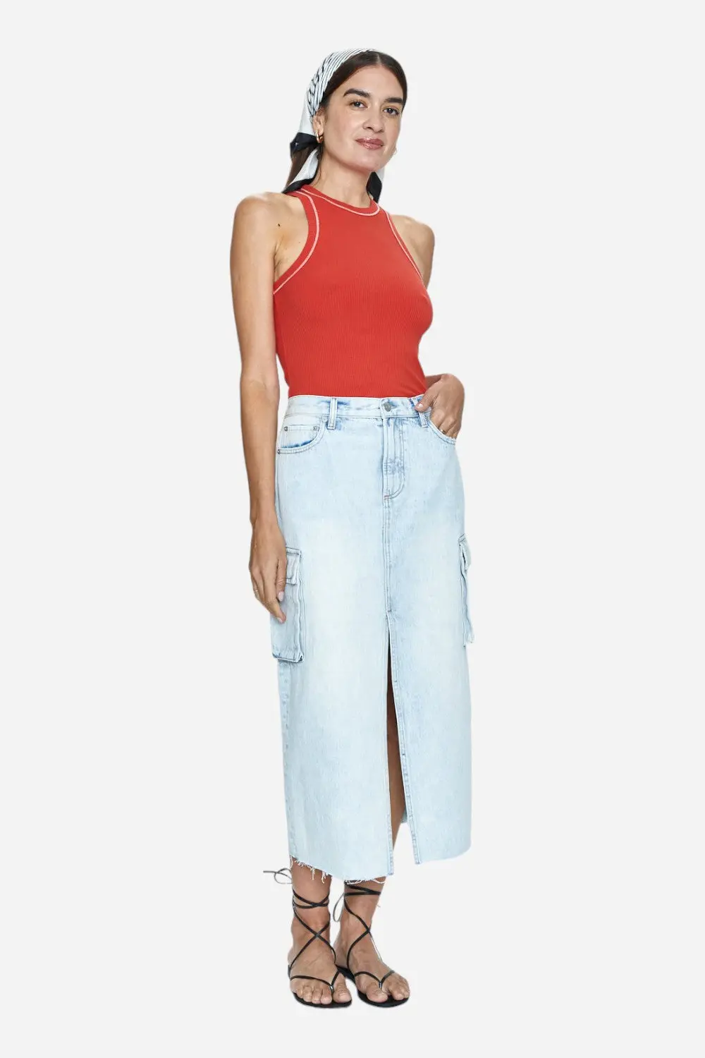 Pistola Mckayla Low Slung Cargo Skirt In Parasol 1