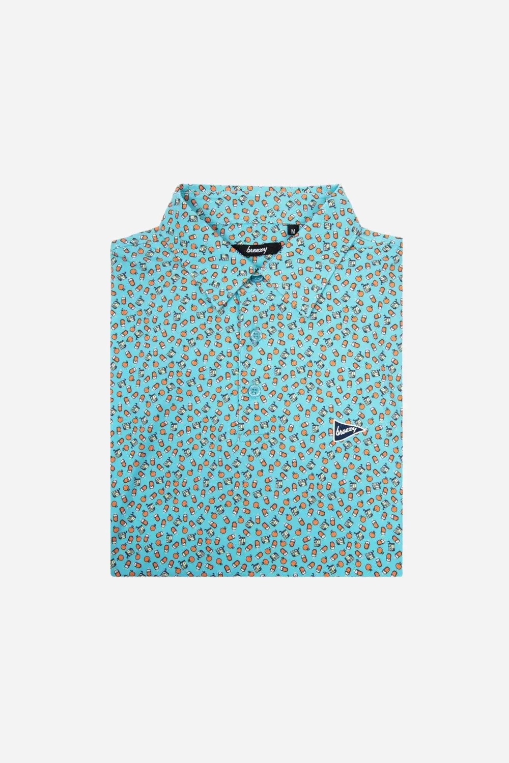 Breezy Golf The Joey Juice Polo Shirt In Blue 1