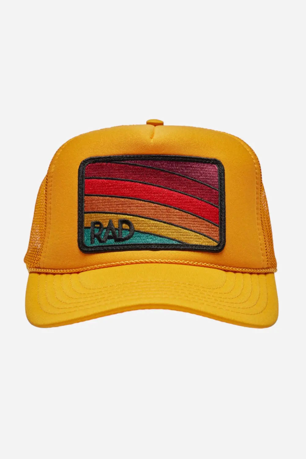Friday Feelin Rad Trucker Hat In Gold 1
