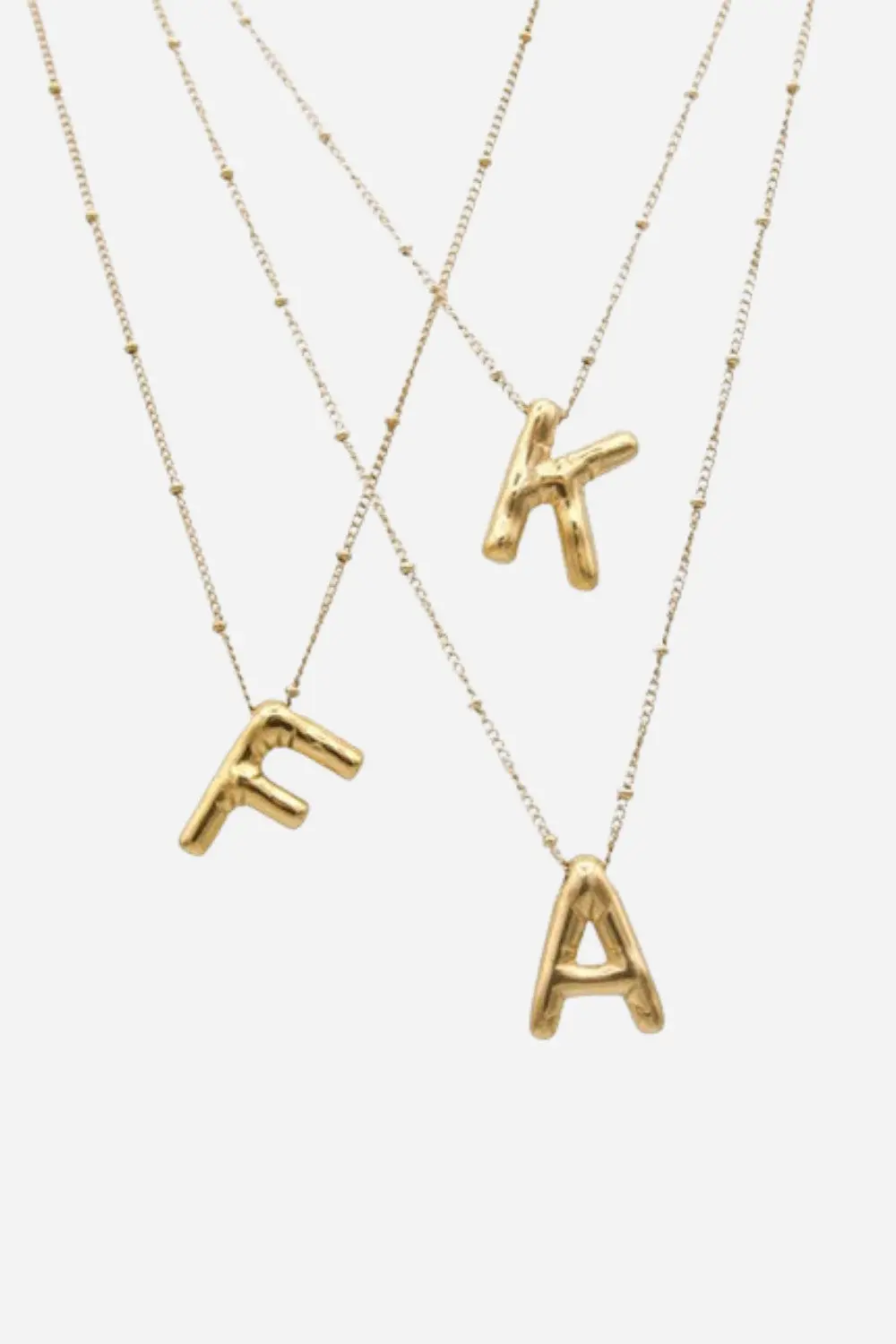 Farrah B Airhead Bubble Initial Necklace - Letter N 1