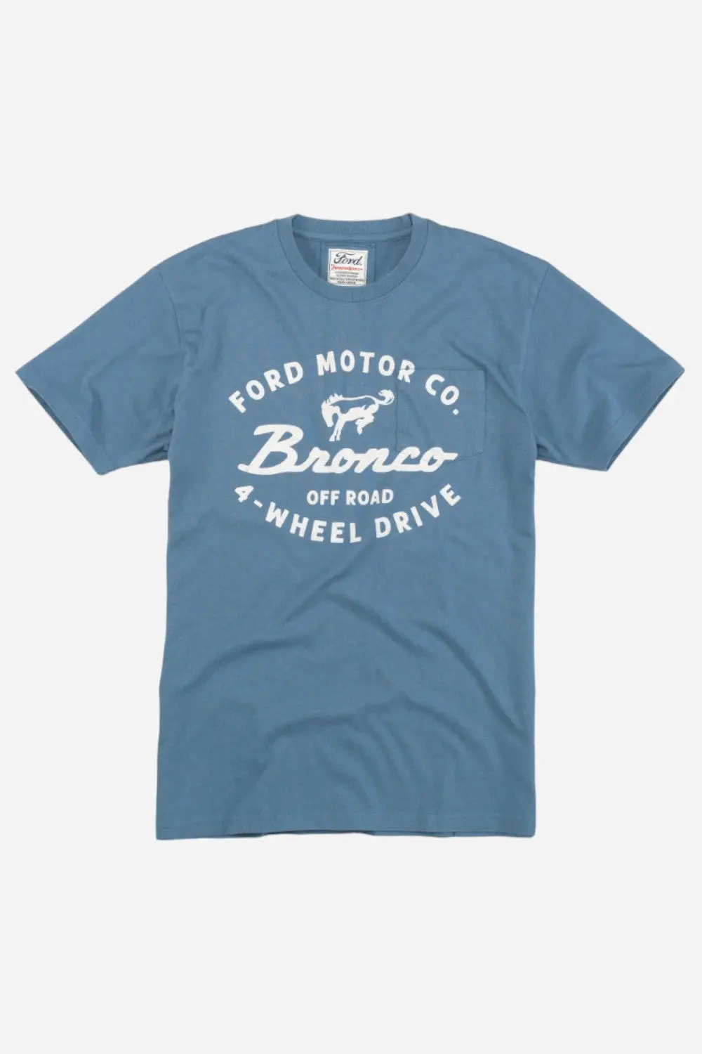 American Needle Bronco Burton Pocket Tee In Captains Blue 1
