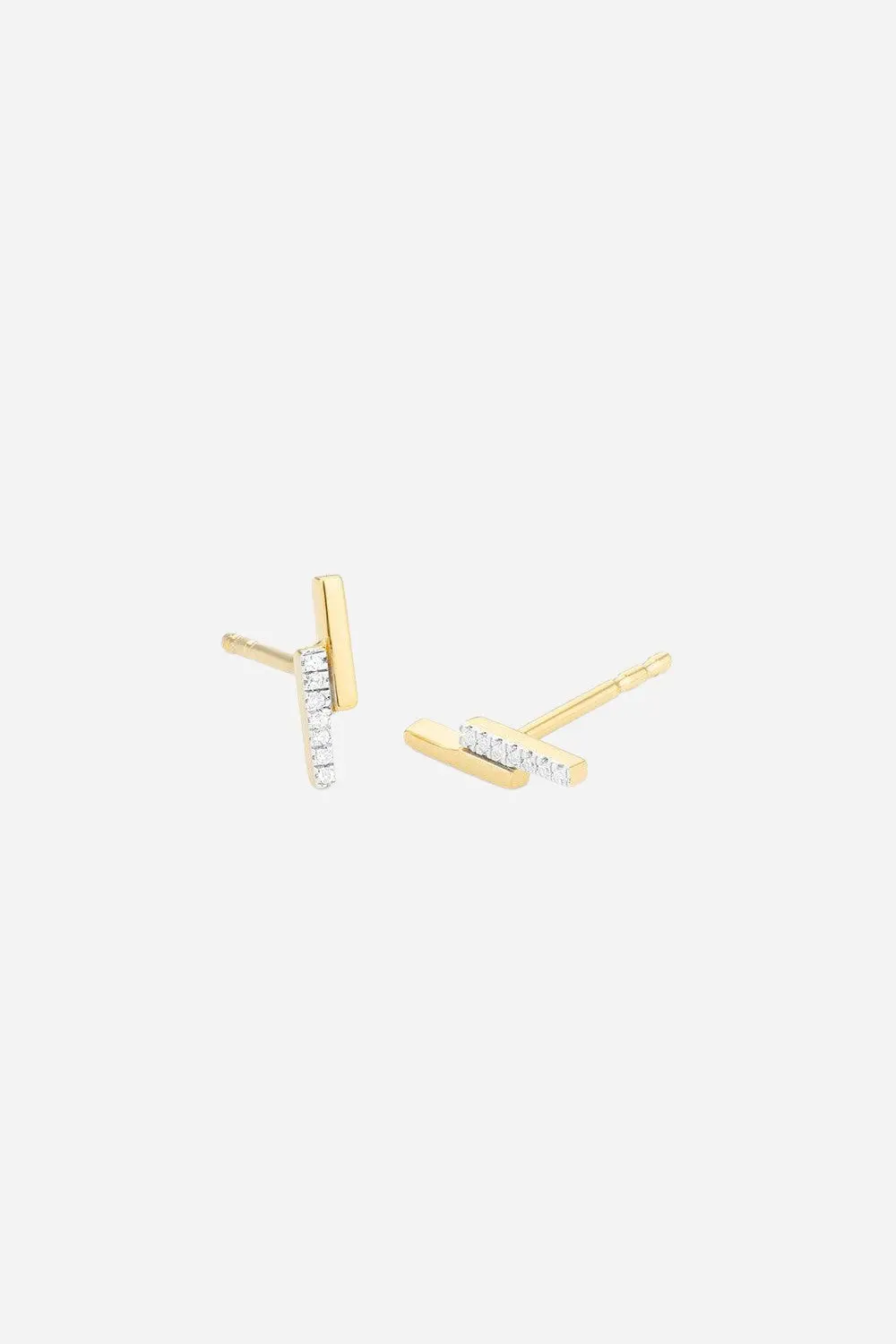 Ella Stein Duality Stud Earrings In Yellow Gold 1