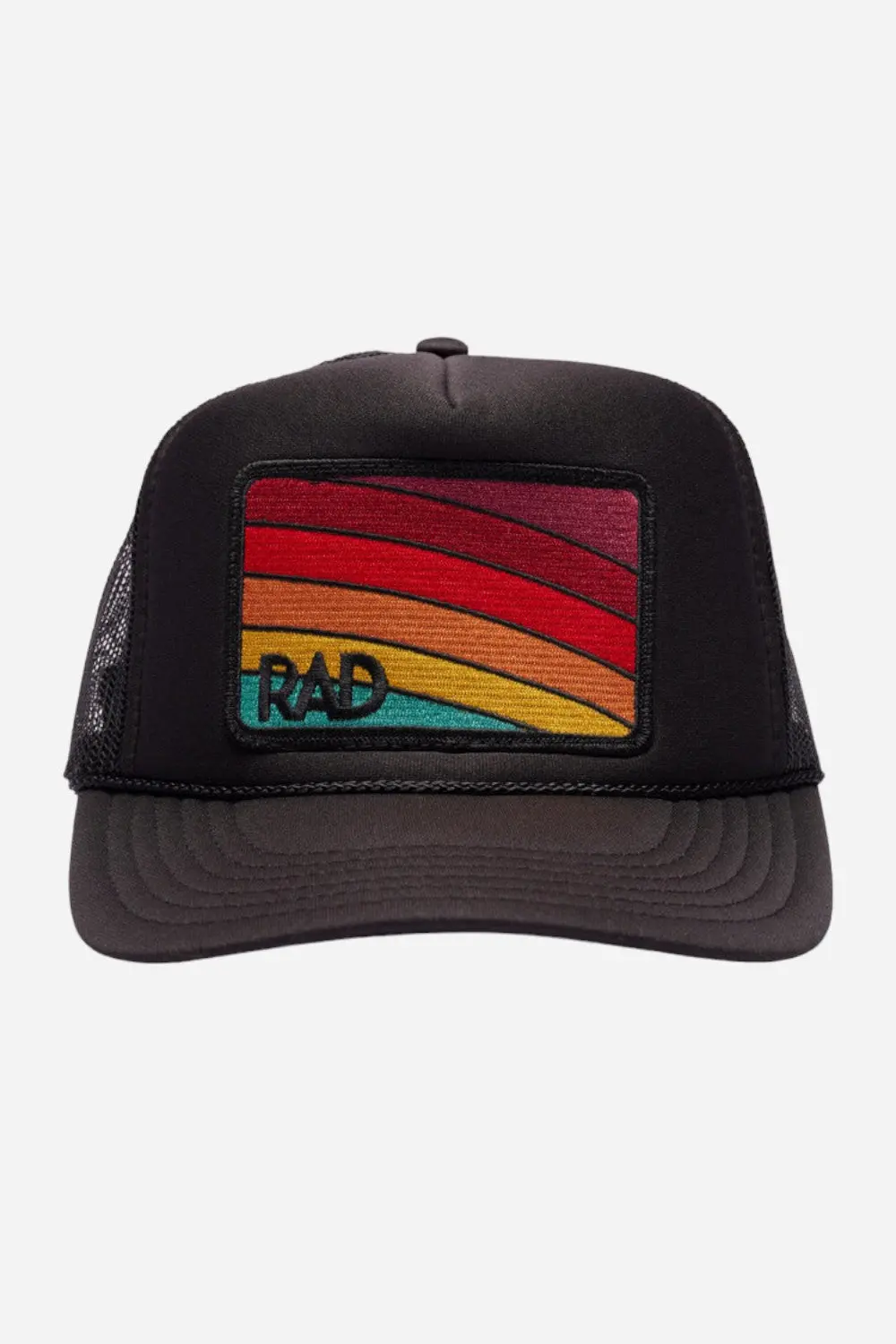 Friday Feelin Rad Youth Trucker Hat In Black 1