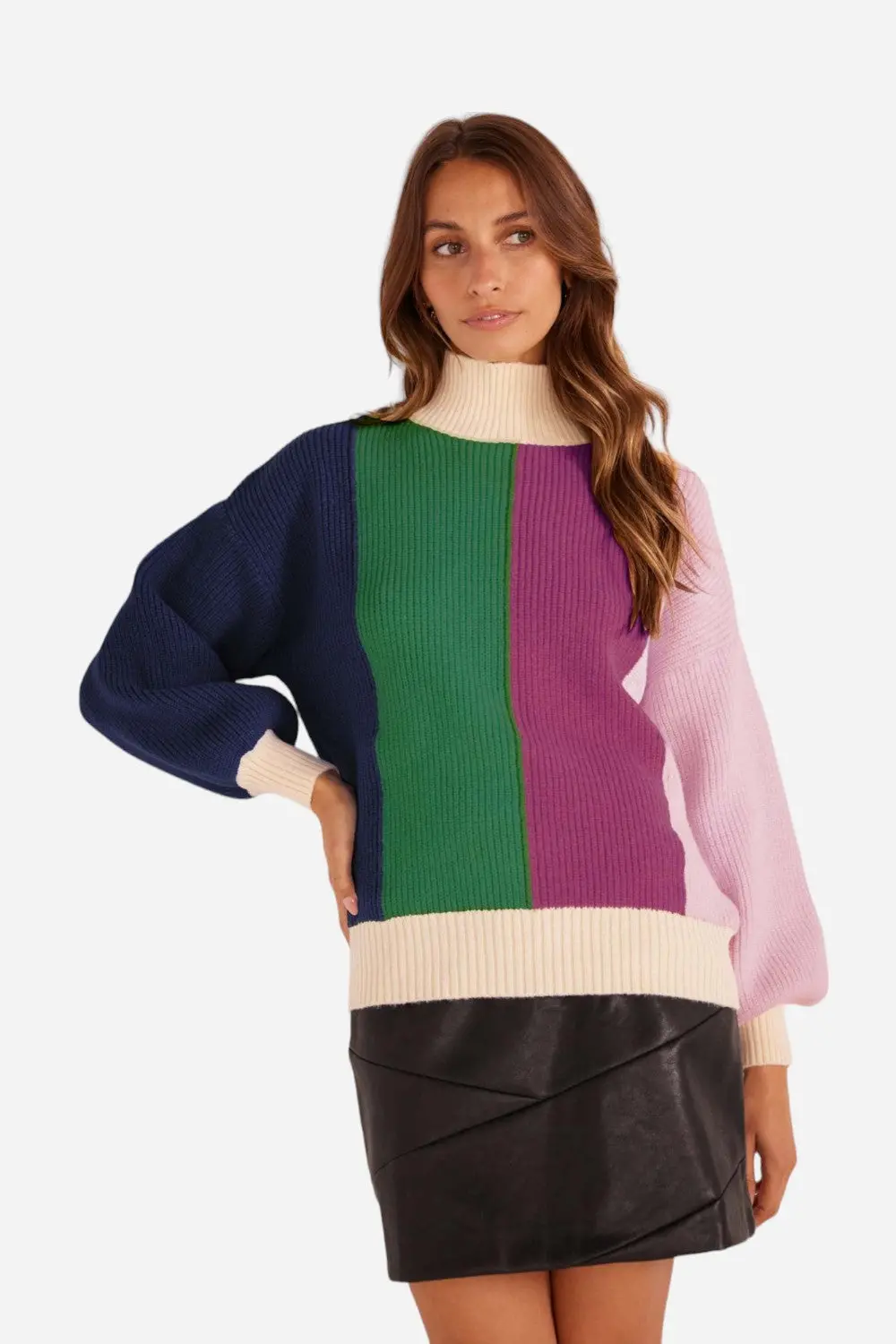 Minkpink Kelsey Colorblock Knit Jumper 1
