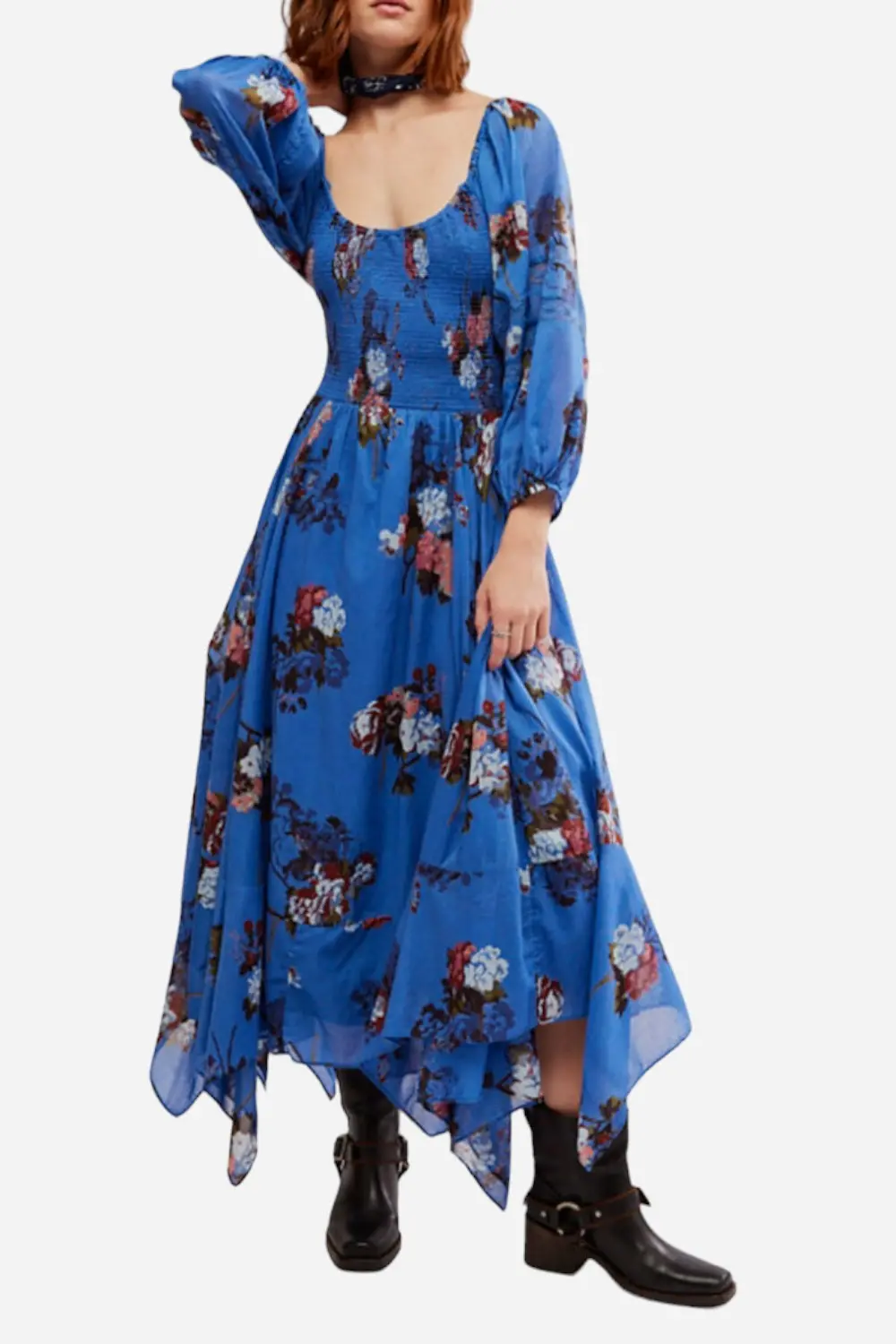 Free People Morning Glory Maxi Dress In Dutch Blue Combo 1