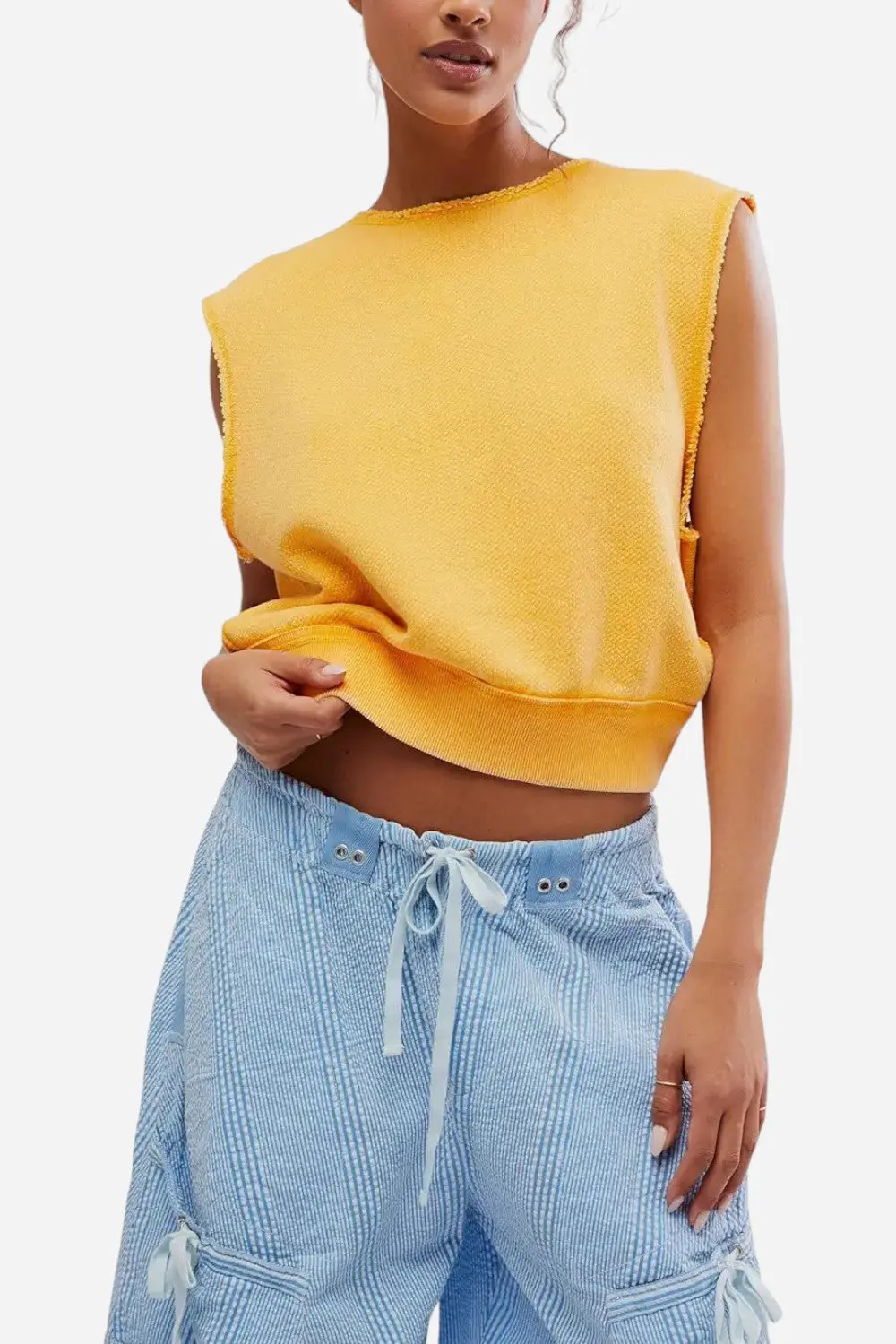 Free People So Easy Muscle Top In California Poppy 1
