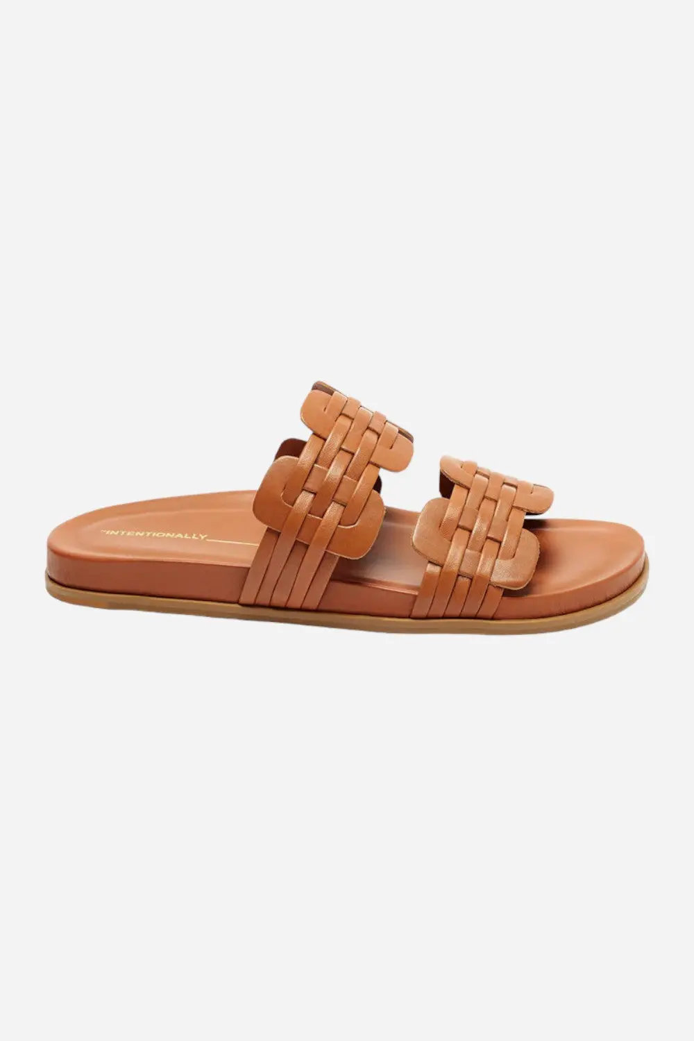 Intentionally Blank Brian Natural Sole Slides In Tan 1