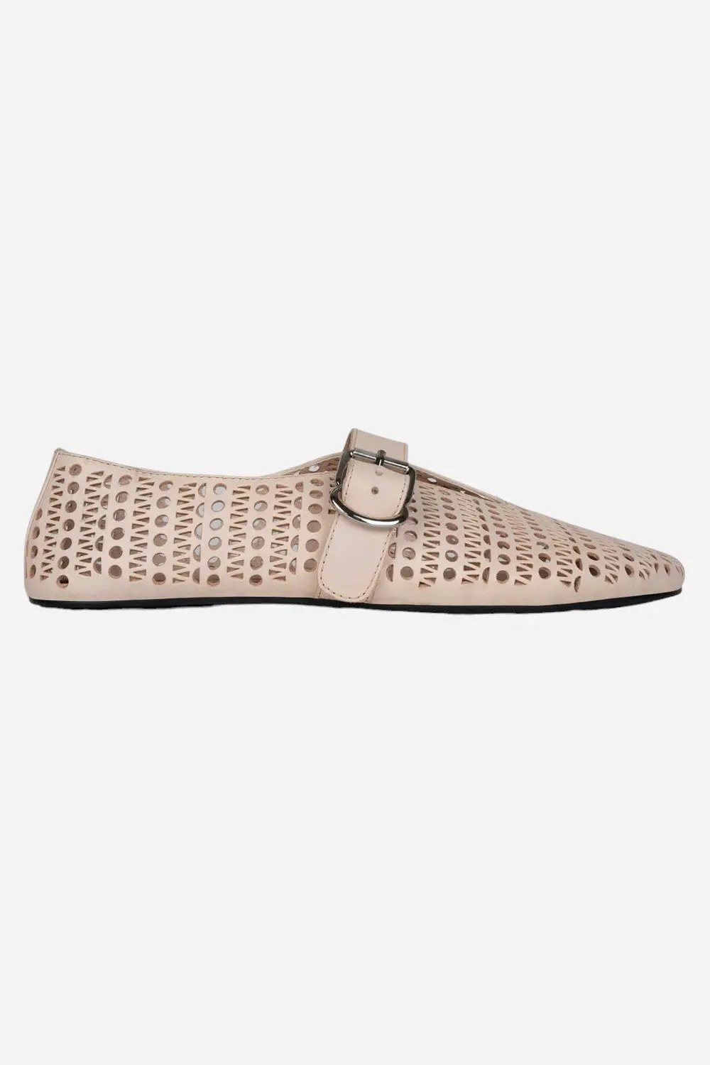 Jeffrey Campbell Shelly-Lsr Flats In Natural 1