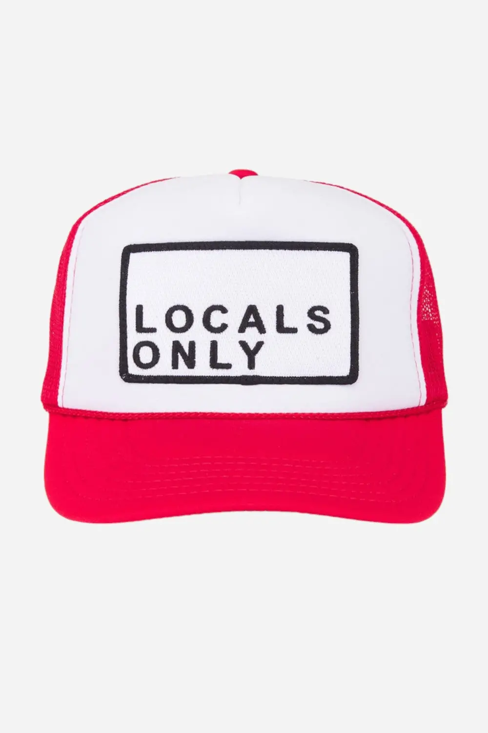 Friday Feelin Locals Only Trucker Hat In Red Split 1