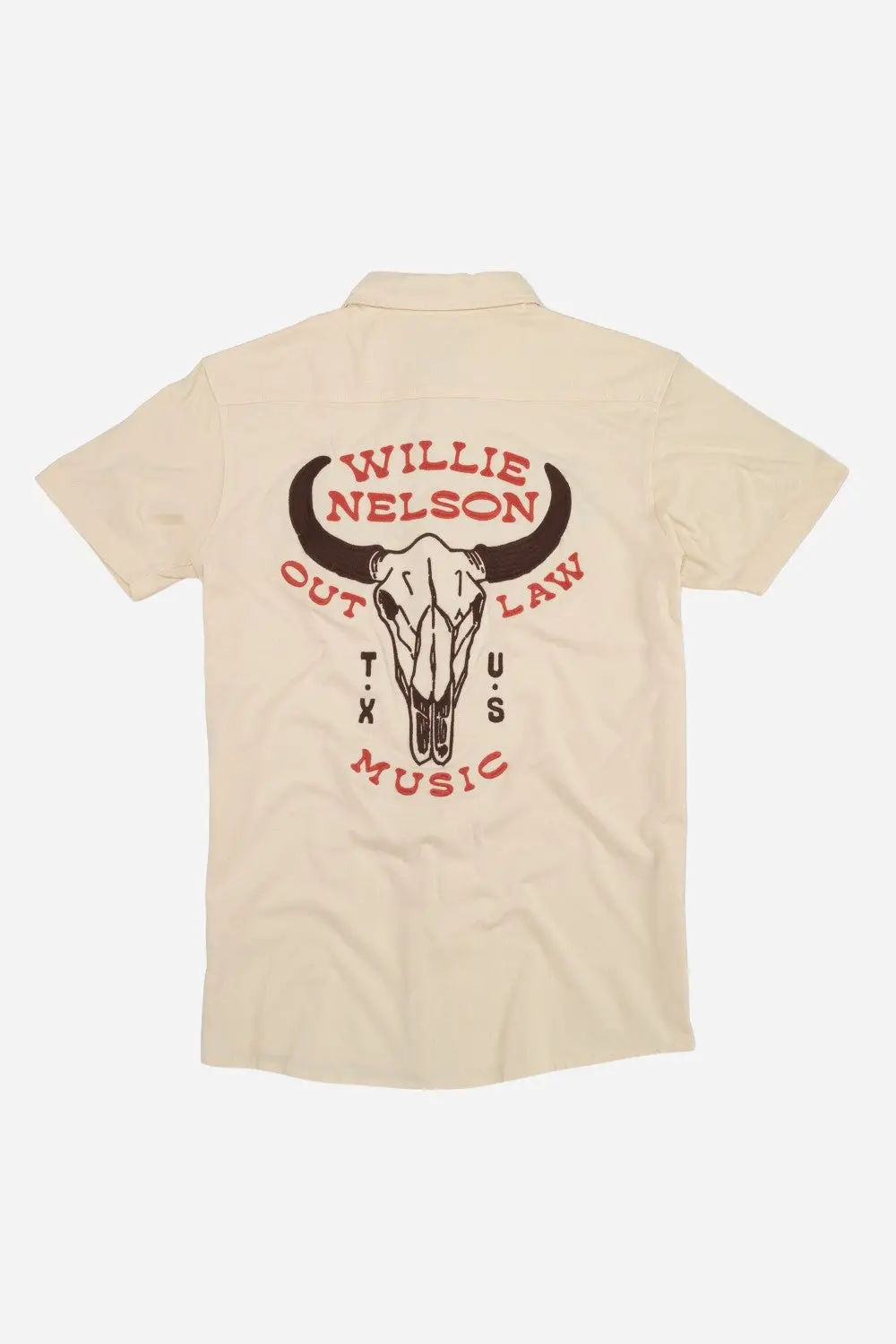 American Needle Willie Nelson Brew Master Shirt In Cream 1