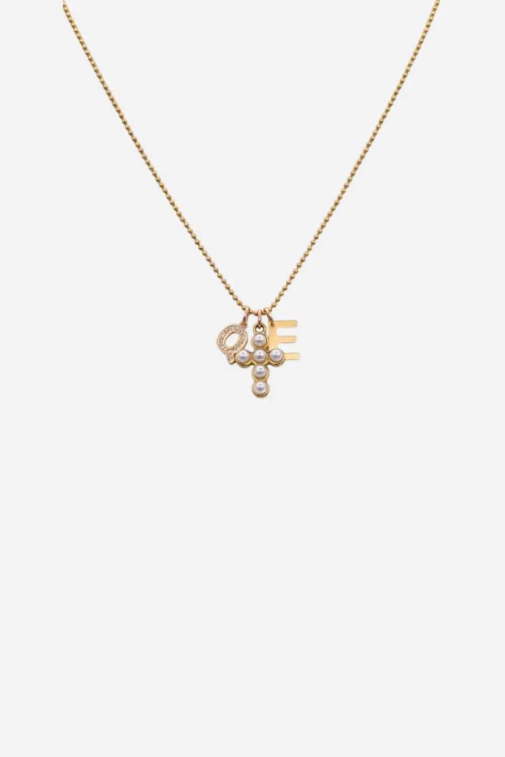 Farrah B Gold Link Ball Chain Necklace 1
