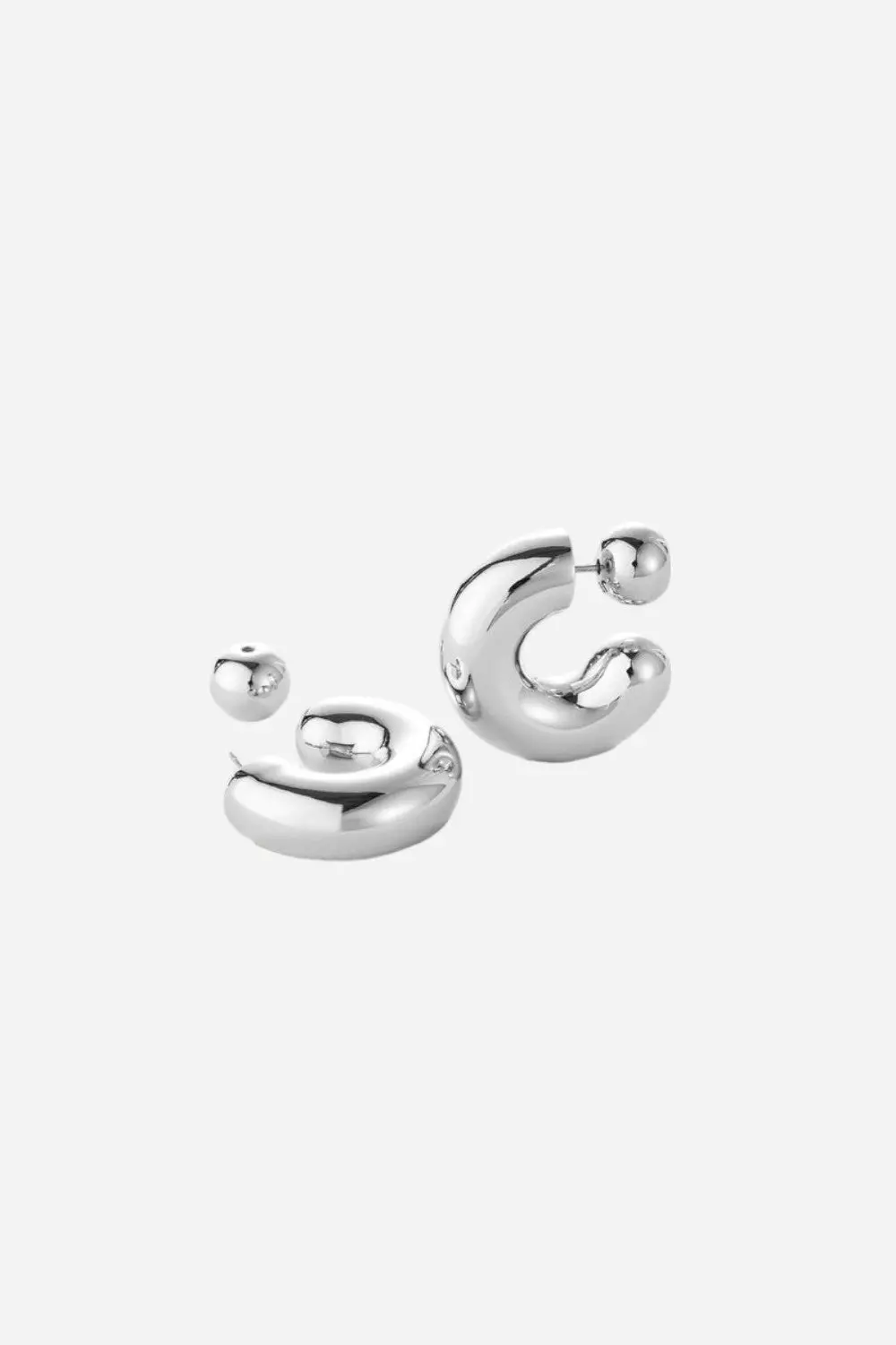 Jenny Bird Large Tome Hoop Earrings In Silver 1