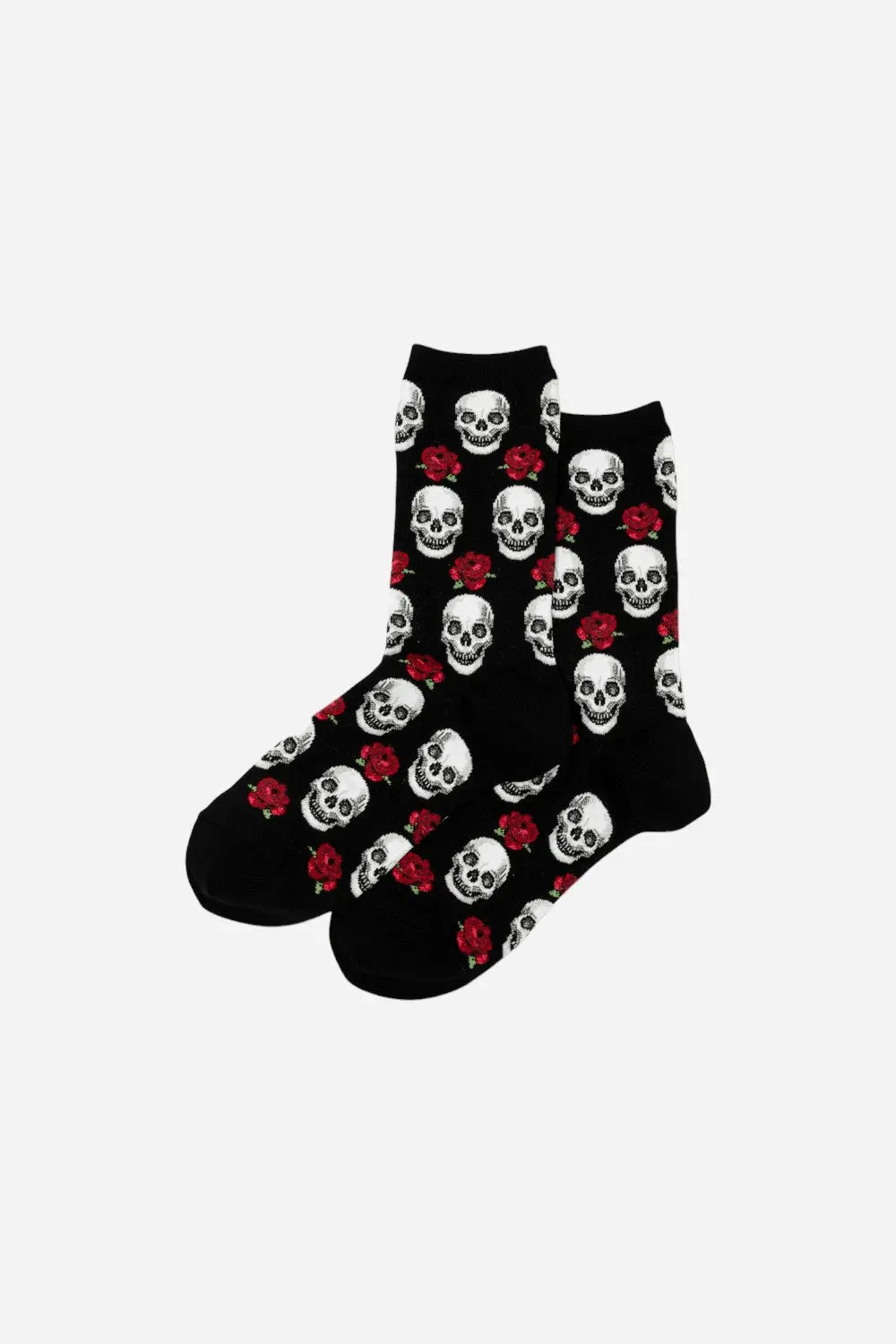 Hotsox Skull & Flower Roses Socks 1