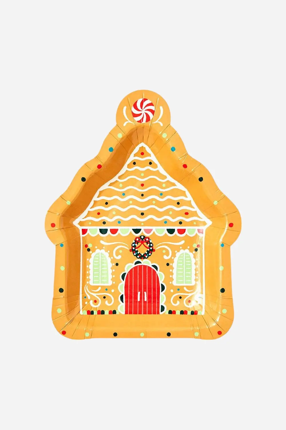 Paper Source Gingerbread House Die-Cut Plates - Set Of 10 1