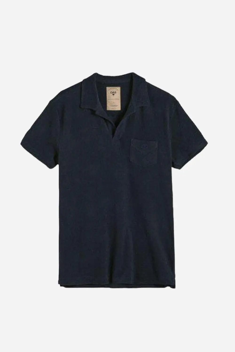 Oas Solid Navy Terry Towel Shirt 1
