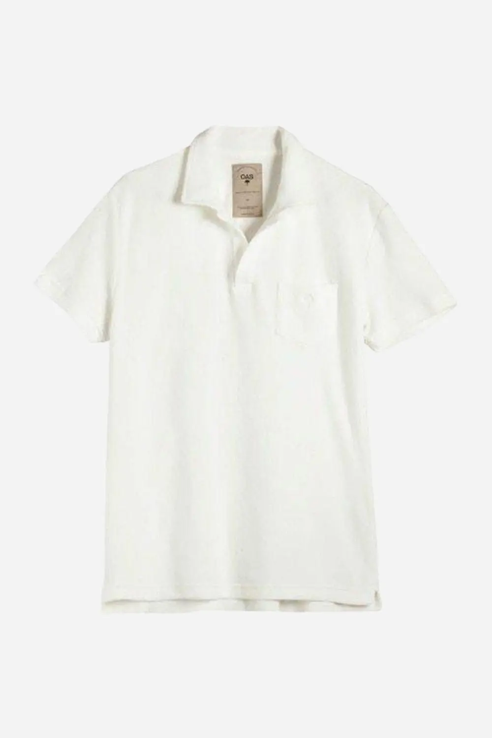 Oas Solid White Terry Shirt 1