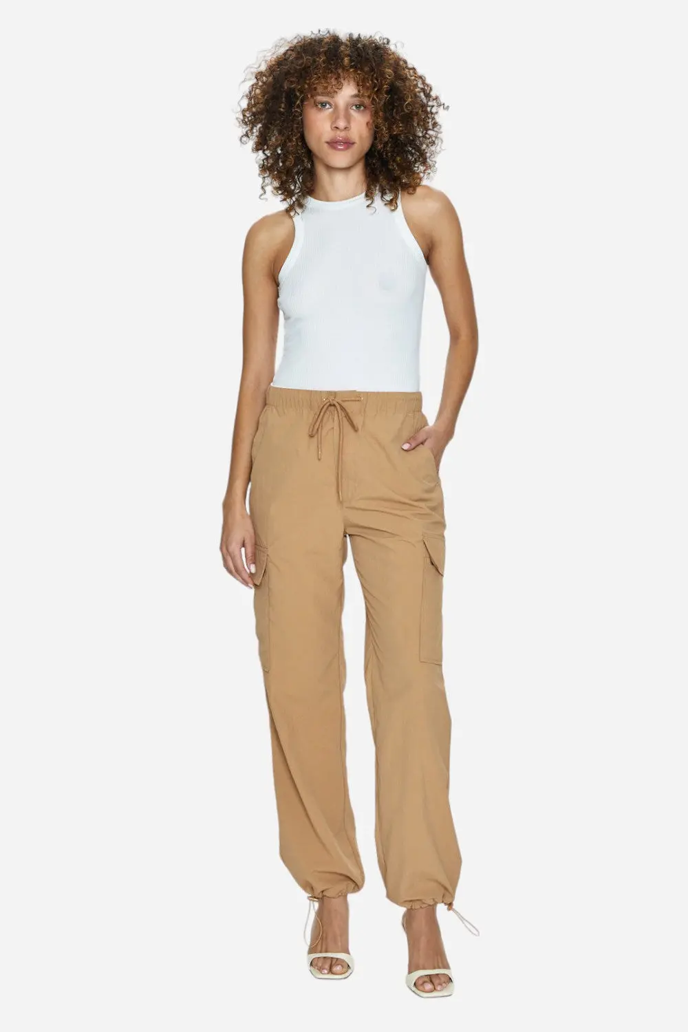 Pistola Jade Cargo Trouser In Camel 1