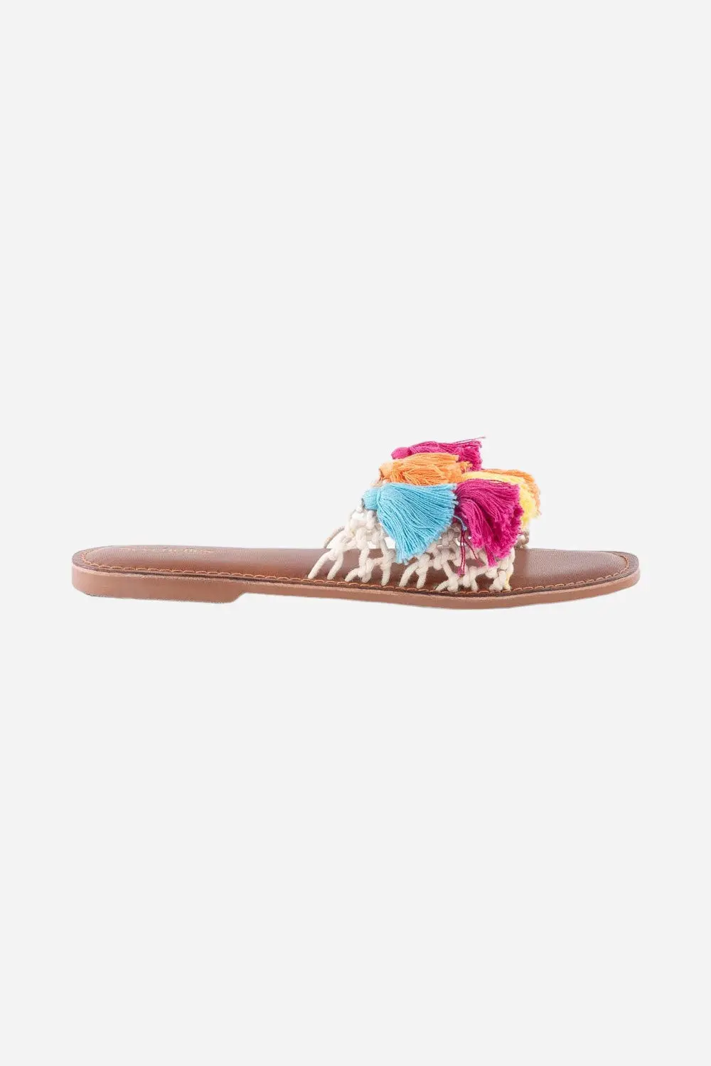 Seychelles Camellia Macrame Tassel Sandals In Rainbow 1