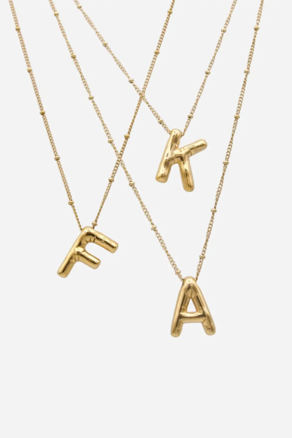 Farrah B Airhead Bubble Initial Necklace - Letter R 1