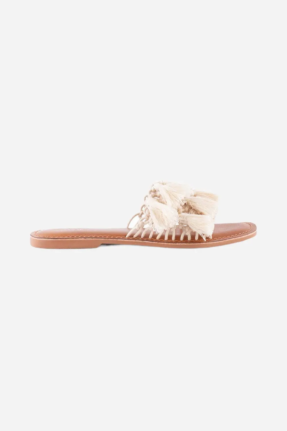 Seychelles Camellia Macrame Tassel Sandals In Natural 1