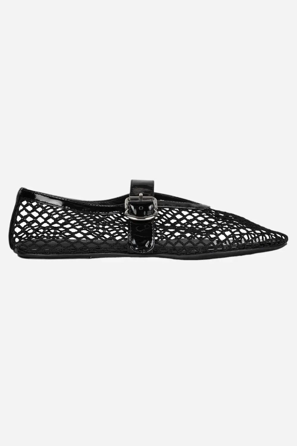 Jeffrey Campbell Shelly-Ls2 Flats In Black Patent Combo 1