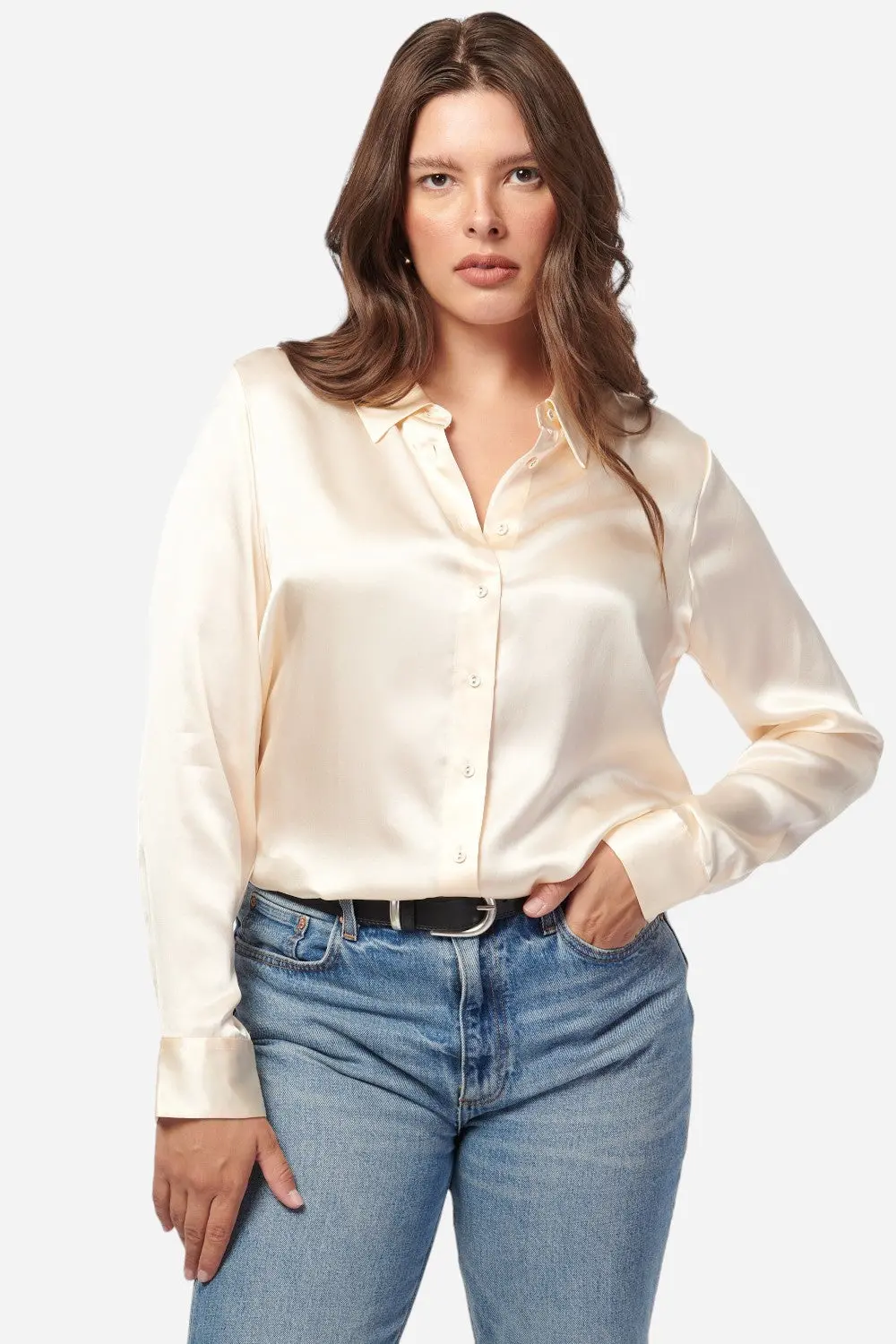 Camy Nyc Crosby Blouse In Ceramic 1