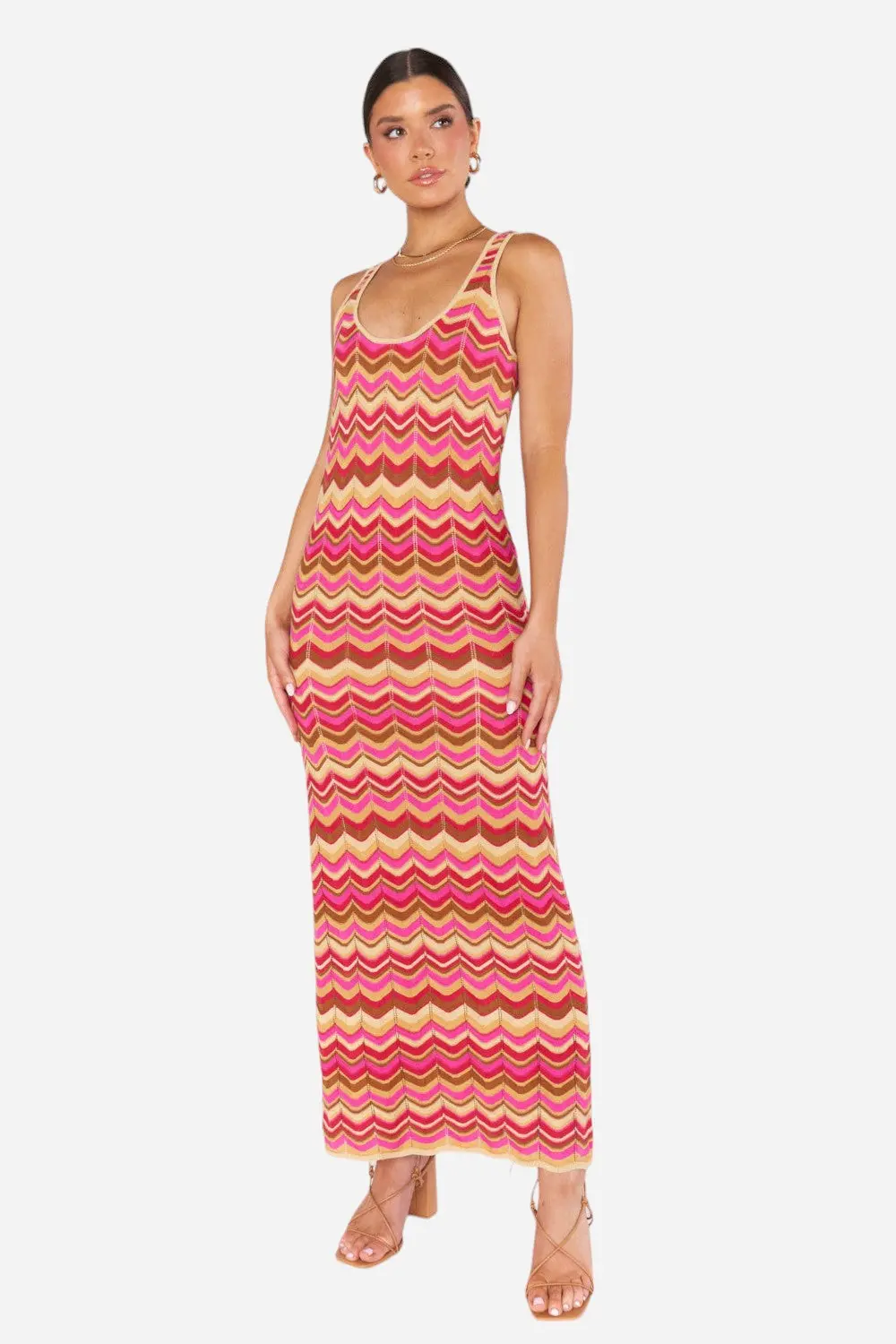 Show Me Your Mumu Tala Tank Maxi Dress In Horizon Stripe Knit 1