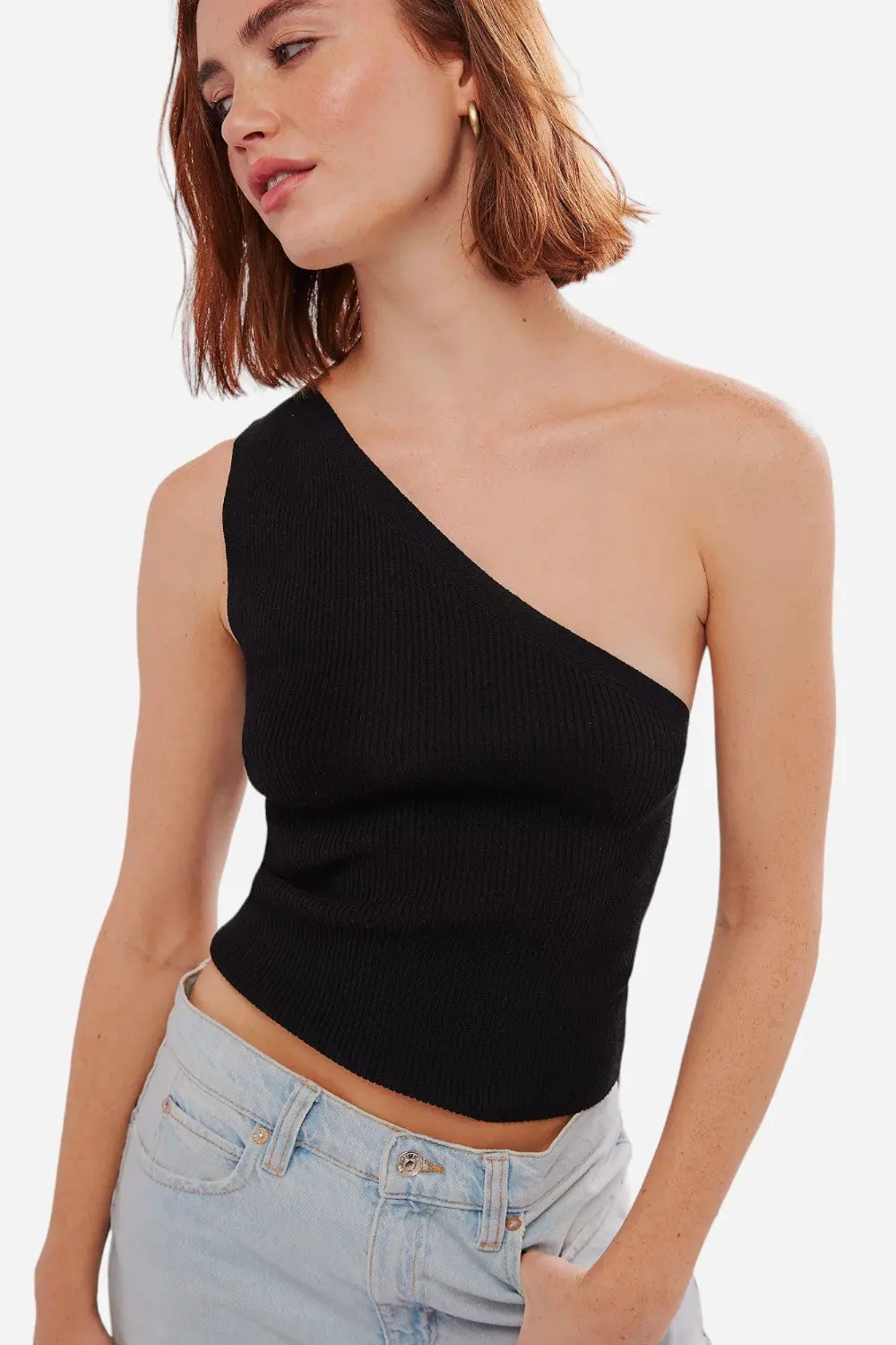 Free People Good Taste Tank Top In Black 1