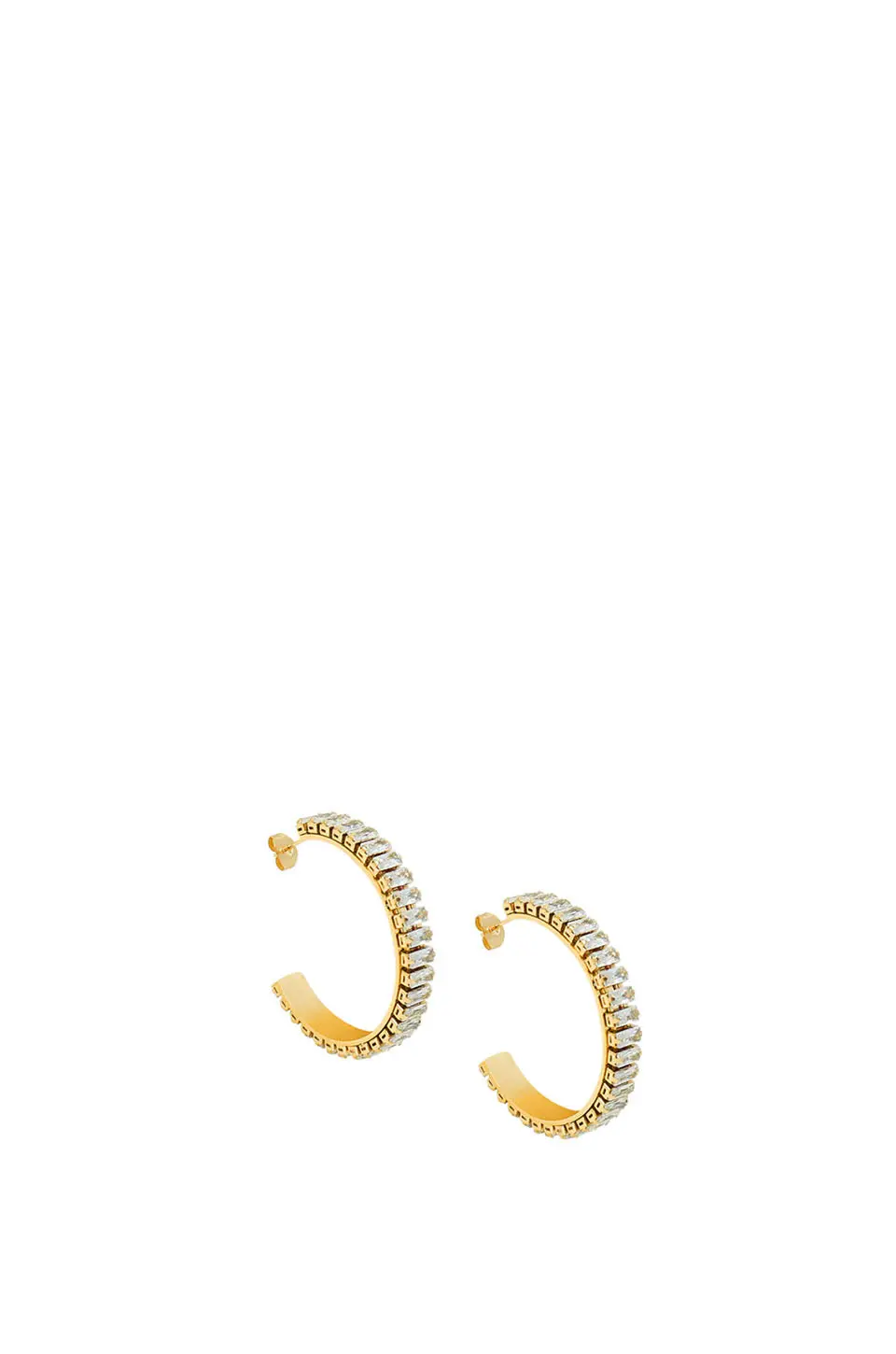Farrah B Muse Medium Hoop Earrings In Gold 1