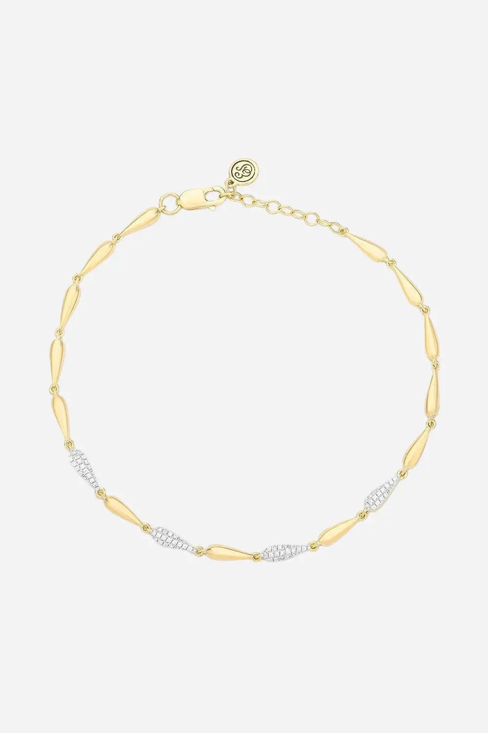 Ella Stein Raindrops Falling Chain Bracelet In Gold 1