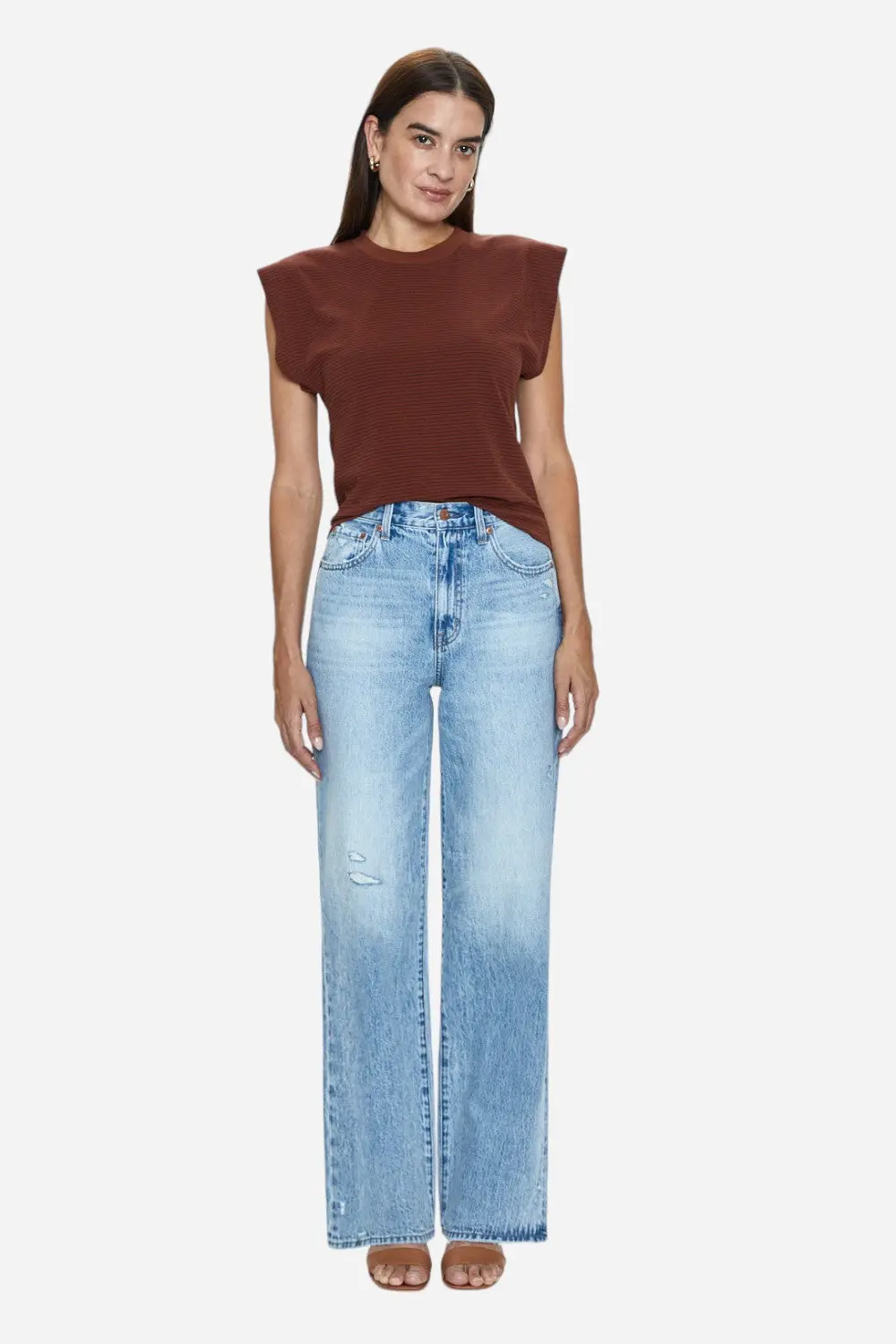 Pistola Grayson High Rise Baggy Jeans In Escapade Distressed 1