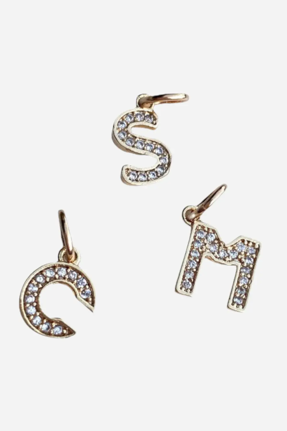 Farrah B Pave Letter Charm - Letter B 1